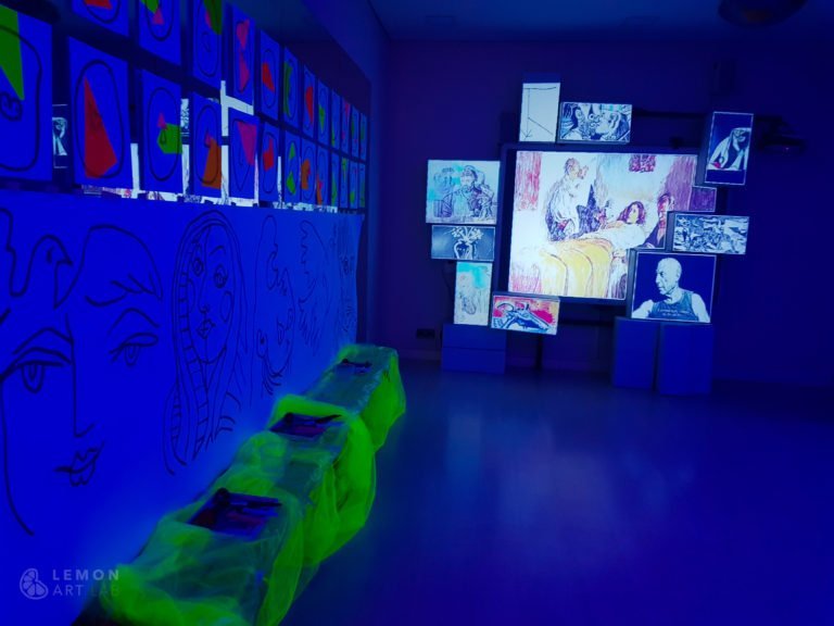 Instalación de juego artístico sobre Picasso